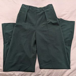 ASOS TALL The Wide Leg PANTS with Pleat Front - Forest green / US 6